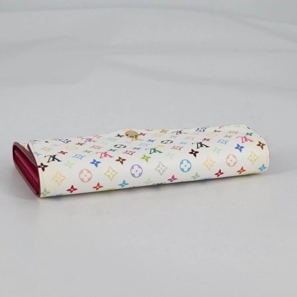 LOUIS VUITTON Multicolor Portefeuille Sarah Wallet White M60667 Auth 141191V - Picture 7 of 16